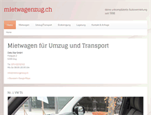 Tablet Screenshot of mietwagenzug.ch